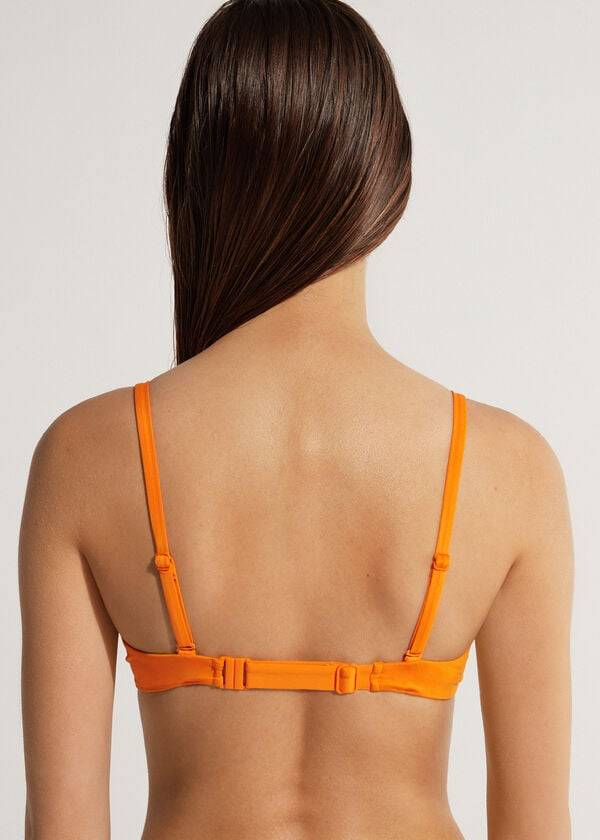 calzedonia push up indonesia eco damen-bikinioberteil orange
