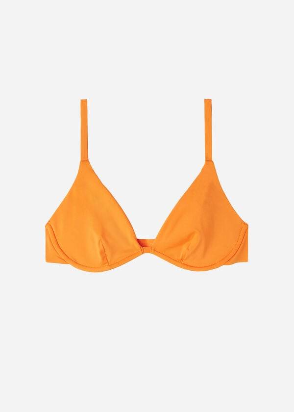 calzedonia push up indonesia eco damen-bikinioberteil orange