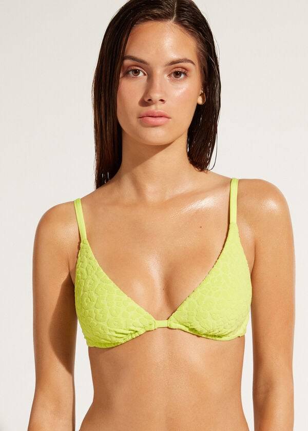 grüne calzedonia damen-bikini-oberteile mit herausnehmbarer polsterung und push-up-effekt im bangkok-stil
