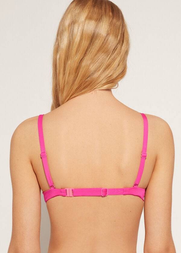 calzedonia soft graduated super padded push-up indonesia eco damen-bikini-oberteil pink