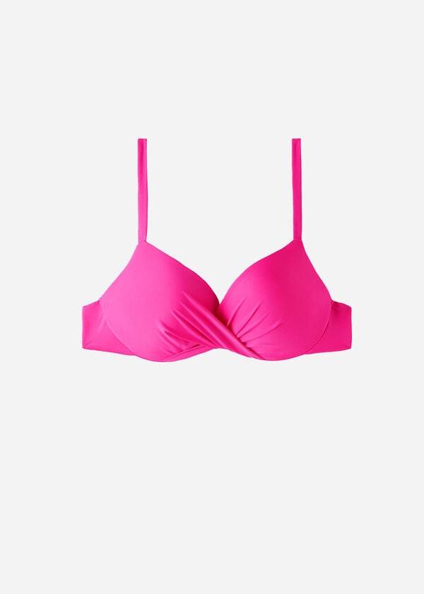 calzedonia soft graduated super padded push-up indonesia eco damen-bikini-oberteil pink