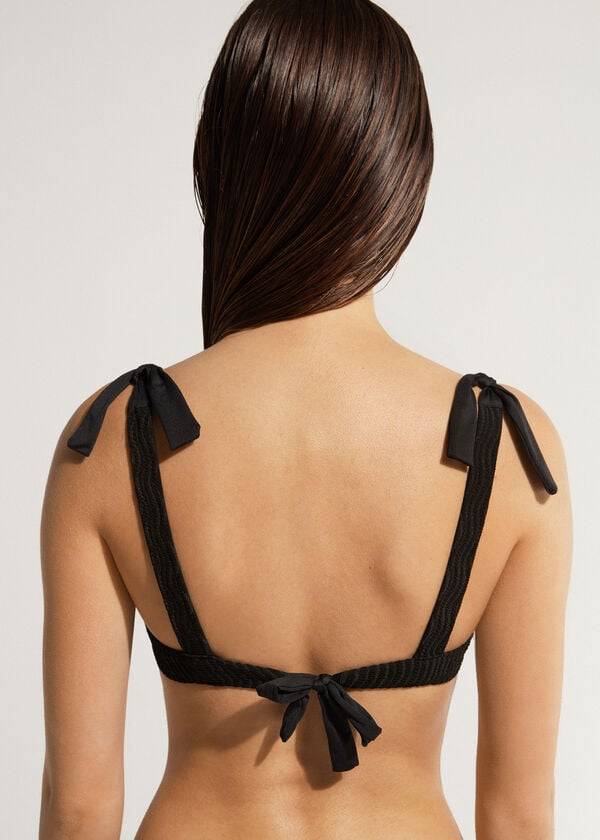 schwarzes calzedonia tank mykonos damen-bikini-oberteil
