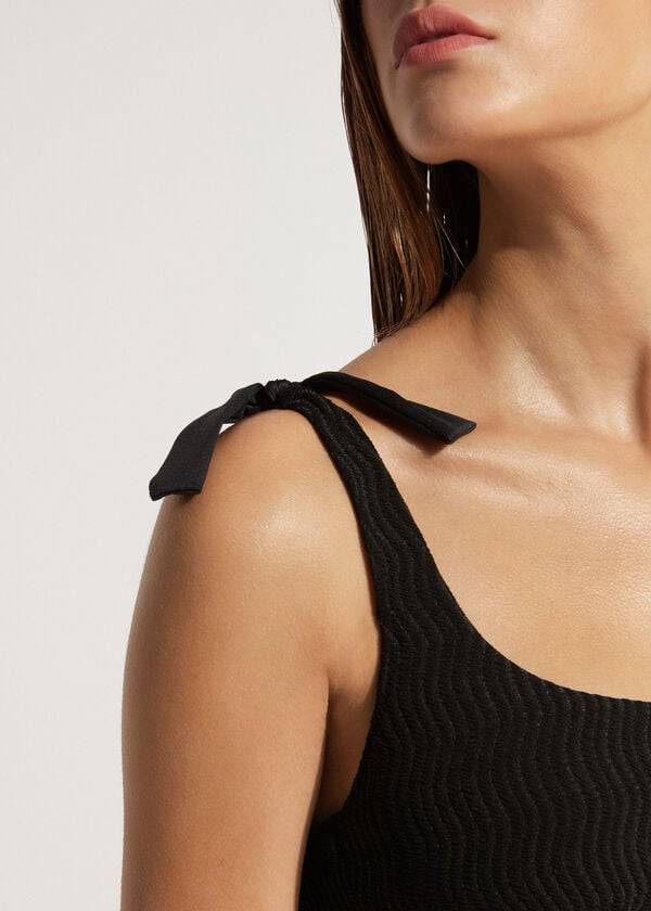 schwarzes calzedonia tank mykonos damen-bikini-oberteil