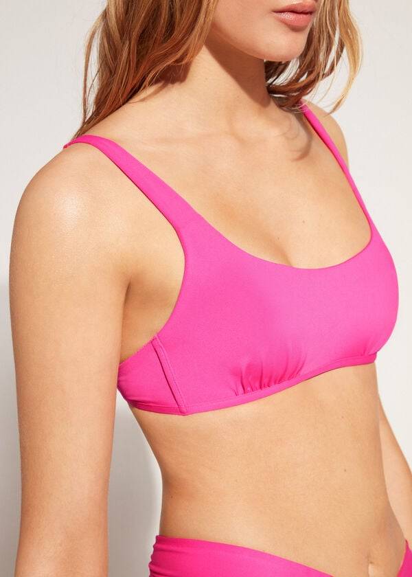 rosa damen-bikinioberteile im calzedonia tank style indonesia eco rosa