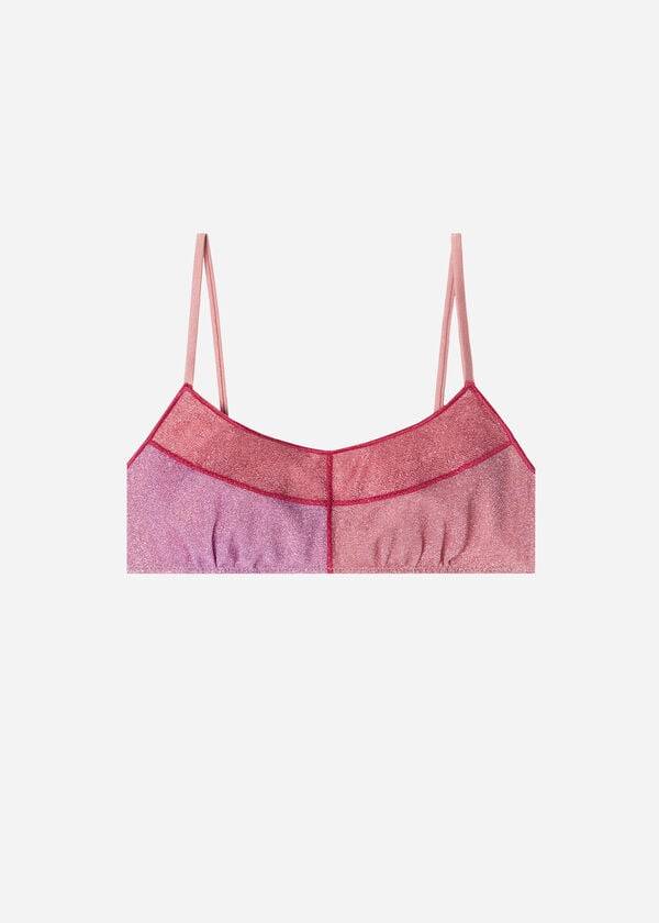 damen-bikinioberteil calzedonia tank style lamé lisbona in rosa