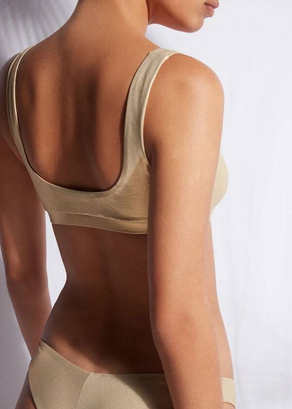 calzedonia tank style palm bay damen-bikini-oberteil gold