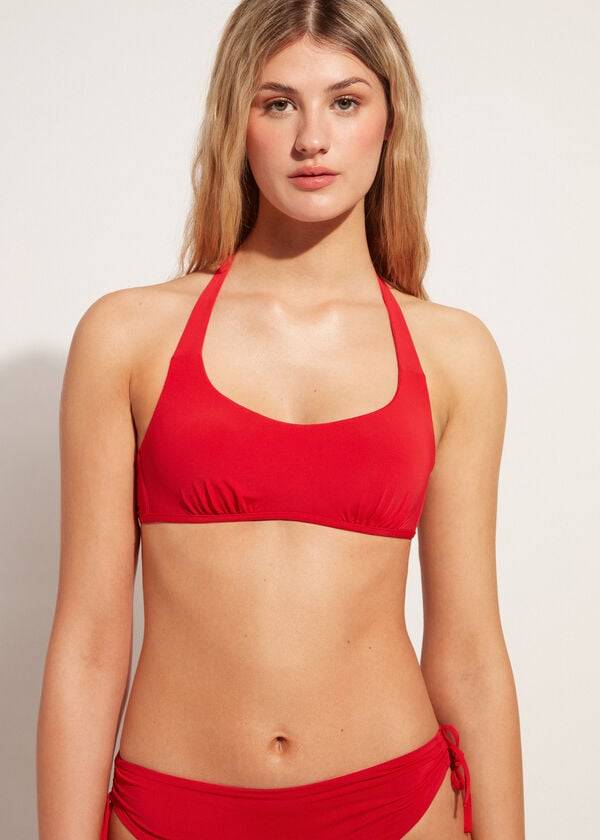 calzedonia tank-bikini-oberteil für damen indonesien rot