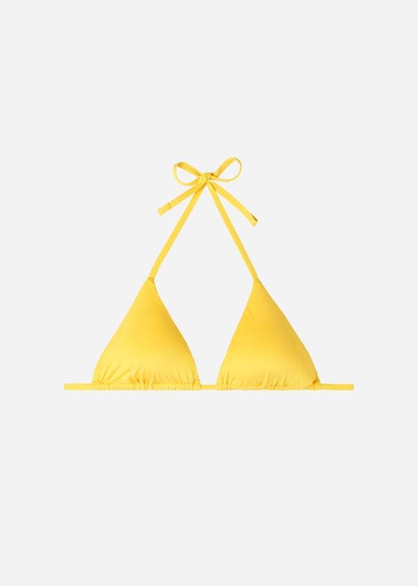 gelbes calzedonia triangel-bikini-oberteil für damen indonesien Öko-eigenmarke