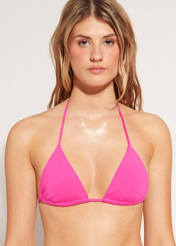 rosa damen-bikinioberteile calzedonia triangle string indonesia eco rosa