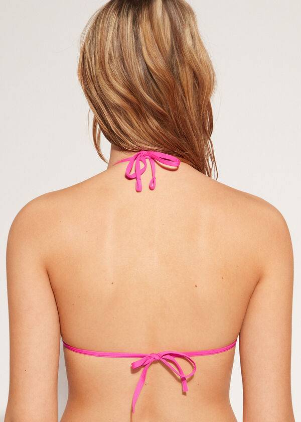rosa damen-bikinioberteile calzedonia triangle string indonesia eco rosa