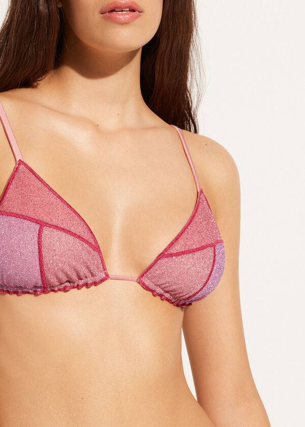 pinkfarbenes calzedonia triangle string lisbona damen-bikini-oberteil