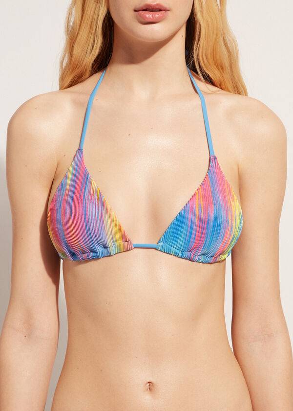 mehrfarbiges calzedonia triangle string maiorca-bikinioberteil für damen