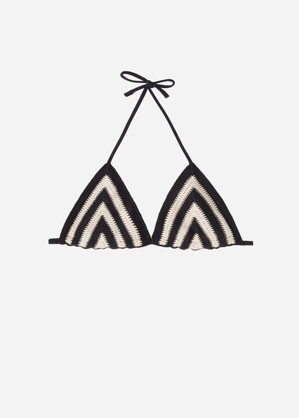 calzedonia triangel-bikini-oberteil mumbai für damen schwarzbeige