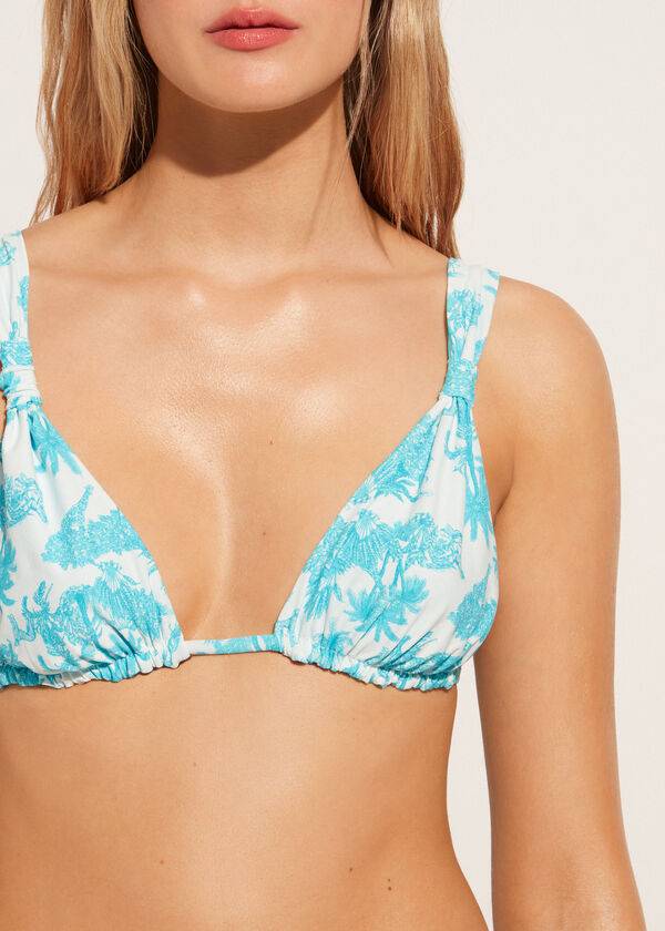 calzedonia triangel-bikini-oberteil sorrento für damen blau