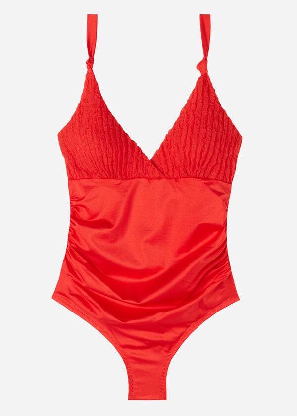 roter calzedonia einteiler marrakesch damenbadeanzug