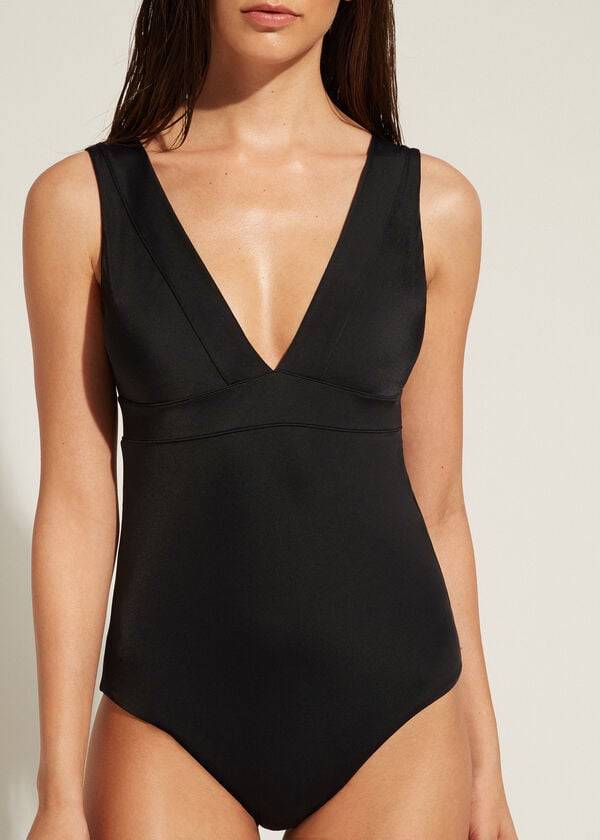 damen-badeanzug calzedonia paola schwarz