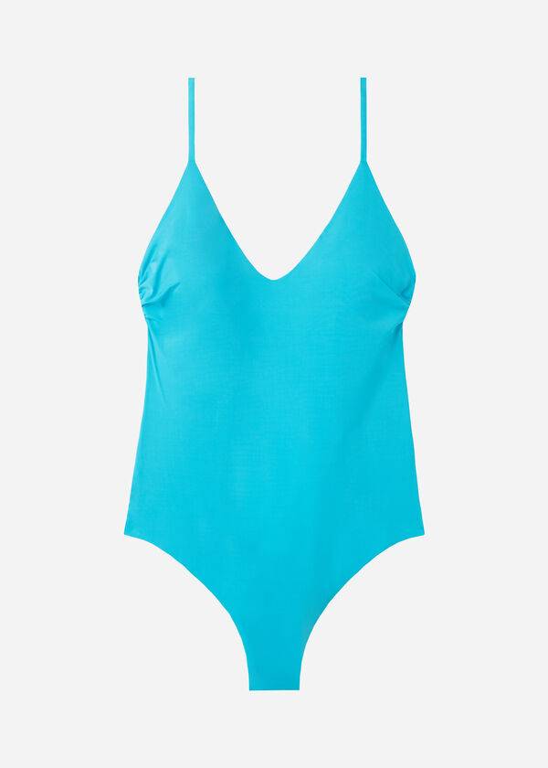 türkisfarbener gepolsterter badeanzug für damen von calzedonia aus indonesien