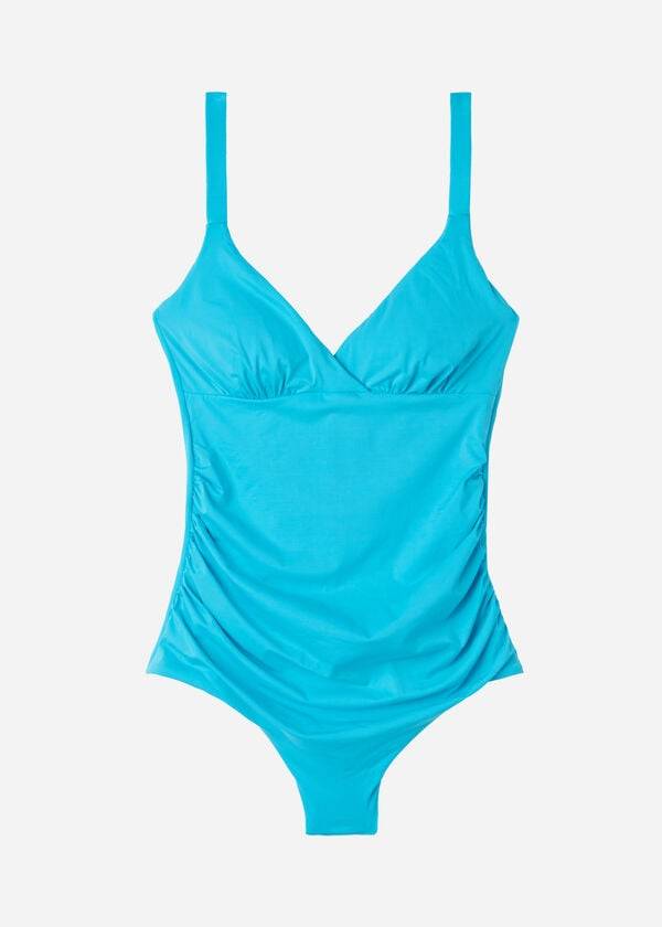 damen-badeanzug calzedonia gepolstert formgebend türkis indonesien