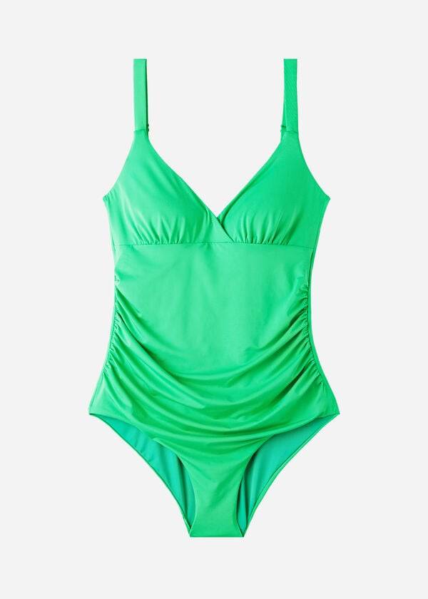 grüne damen-badeanzüge von calzedonia mit polsterung und formgebender wirkung hergestellt in indonesien
